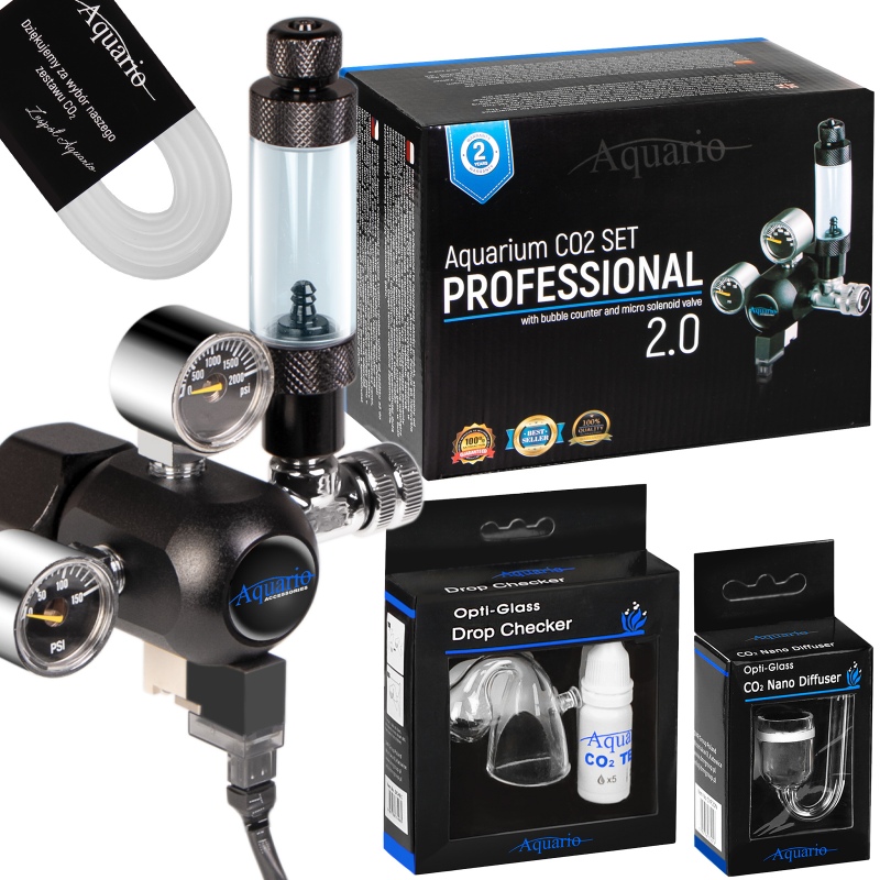 Aquario Professional 2.0 CO2 Set with Solenoid Valve